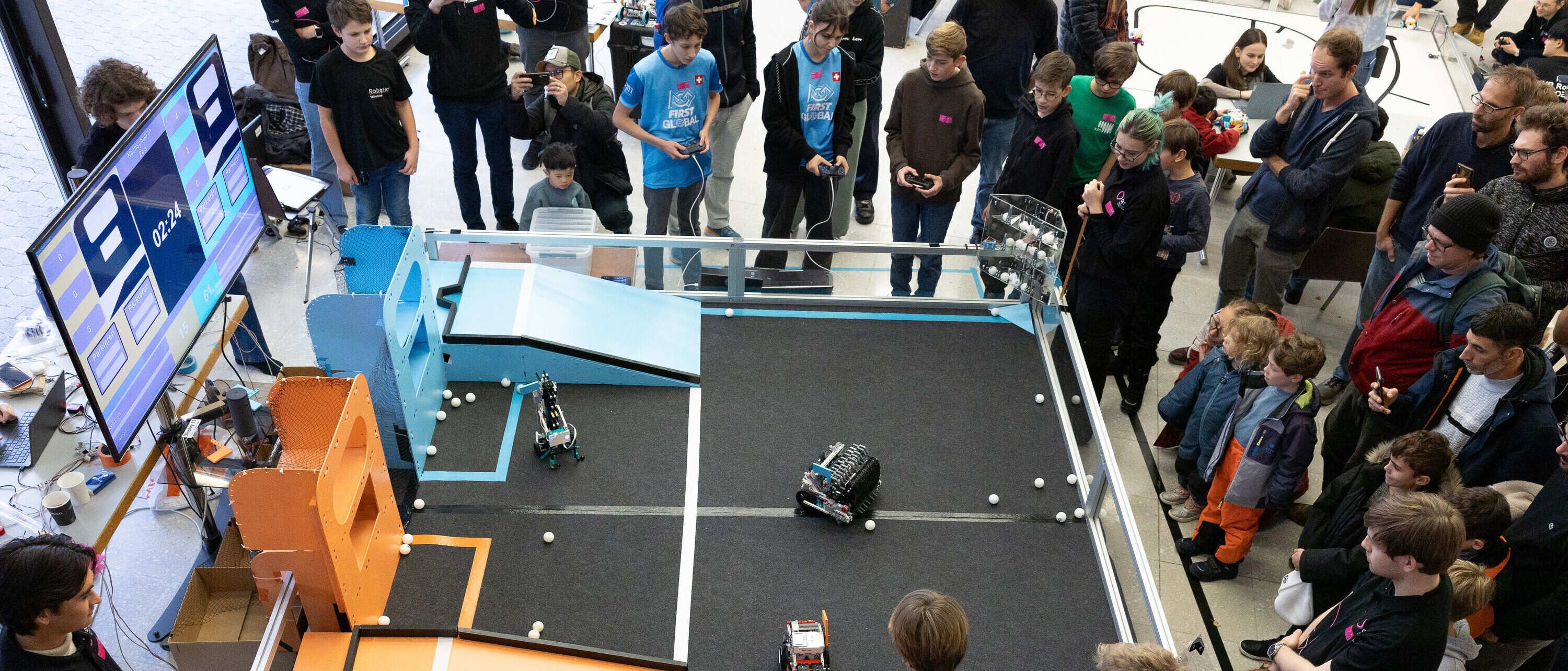 Grosser Andrang bei der neuen Disziplin RobOlympics Double Challengers (RDC).