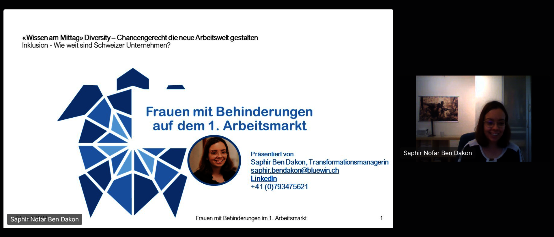 Transformationsmanagerin Saphir Ben Dakon ist im Vorstand von Tatkraft und agile.ch.