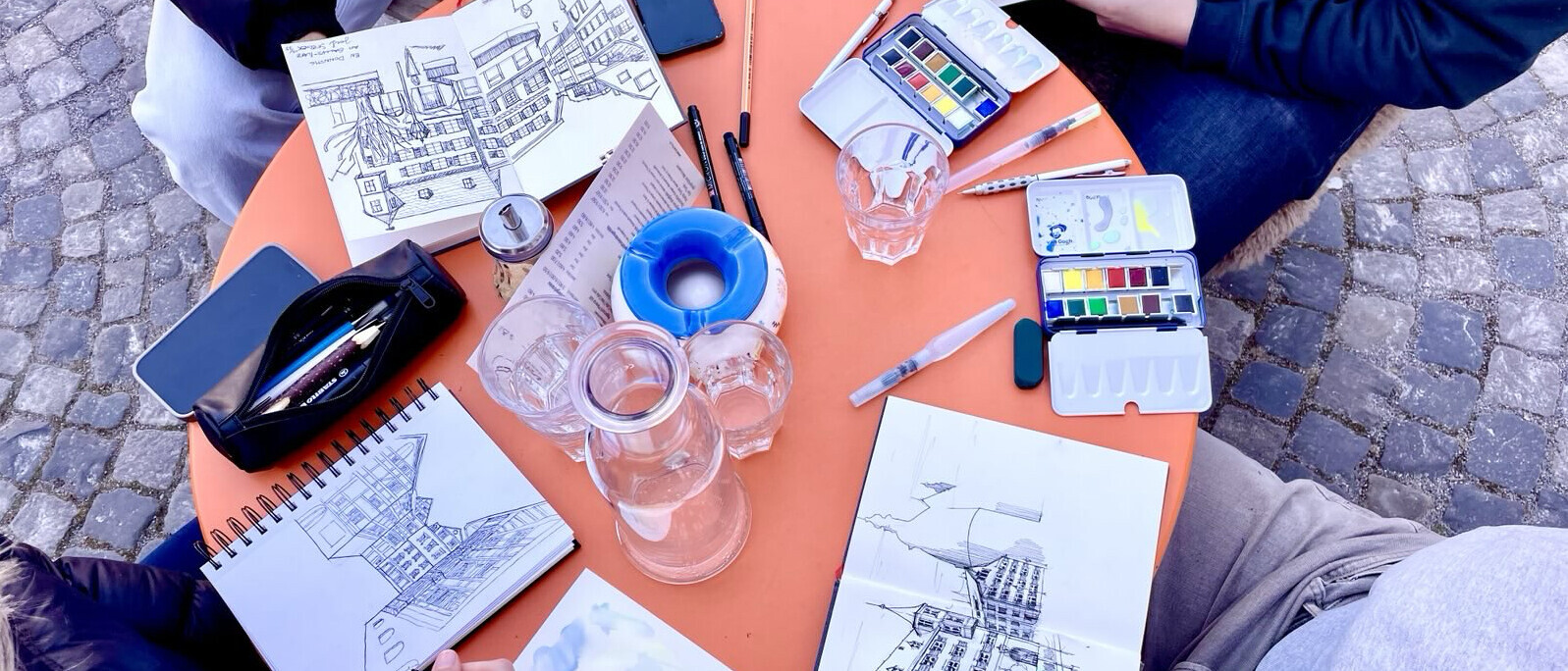 Kurs Urbansketching (Foto: Lukas Mosimann)