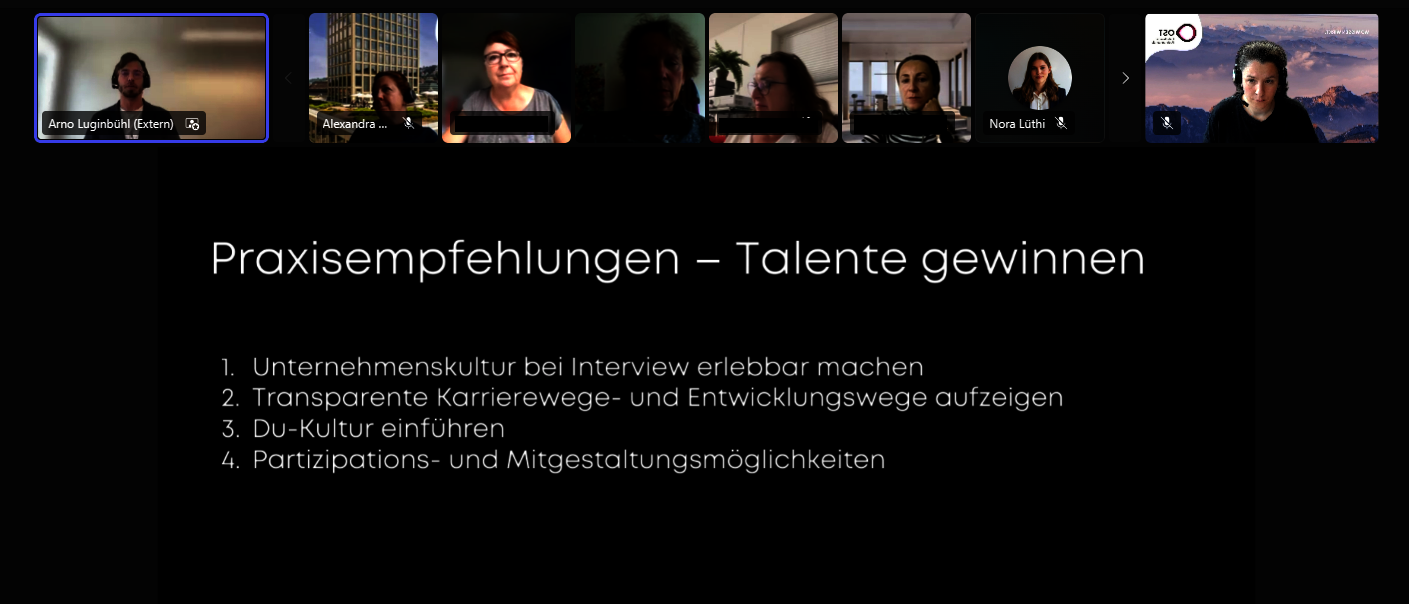 Ein Experte gibt Auskunft über eine Studie zur Generation Z im Arbeitsmarkt. Er teilt seine Folien online mit dem Publikum.