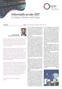 Symbolbild mit Computercode auf dem Newsletter "Informatik an der OST"