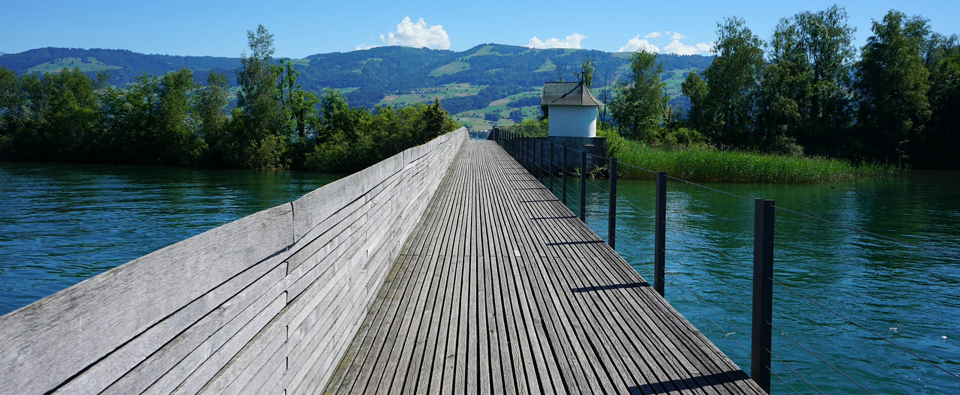Campus Rapperswil: Holzsteg nach Hurden