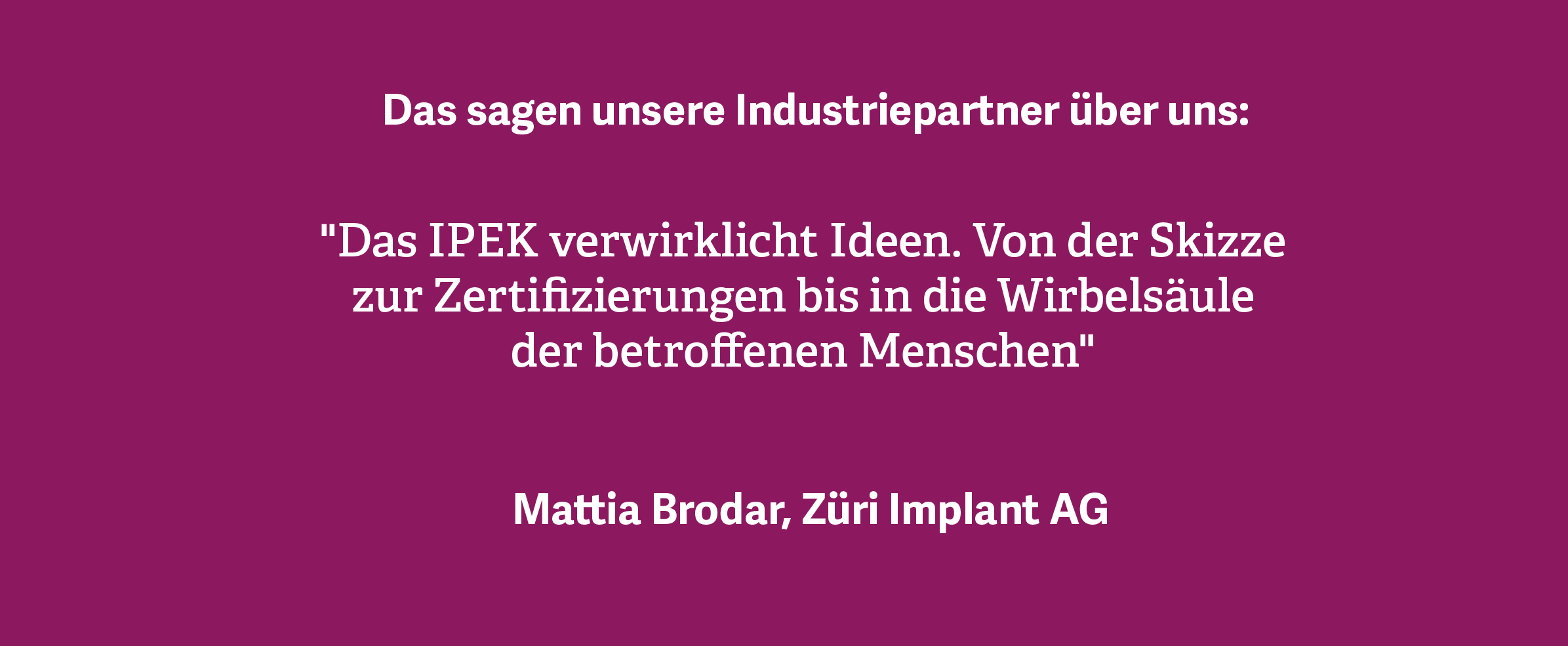 Züri Implant: MedTech, Produktentwicklung, Prototyping