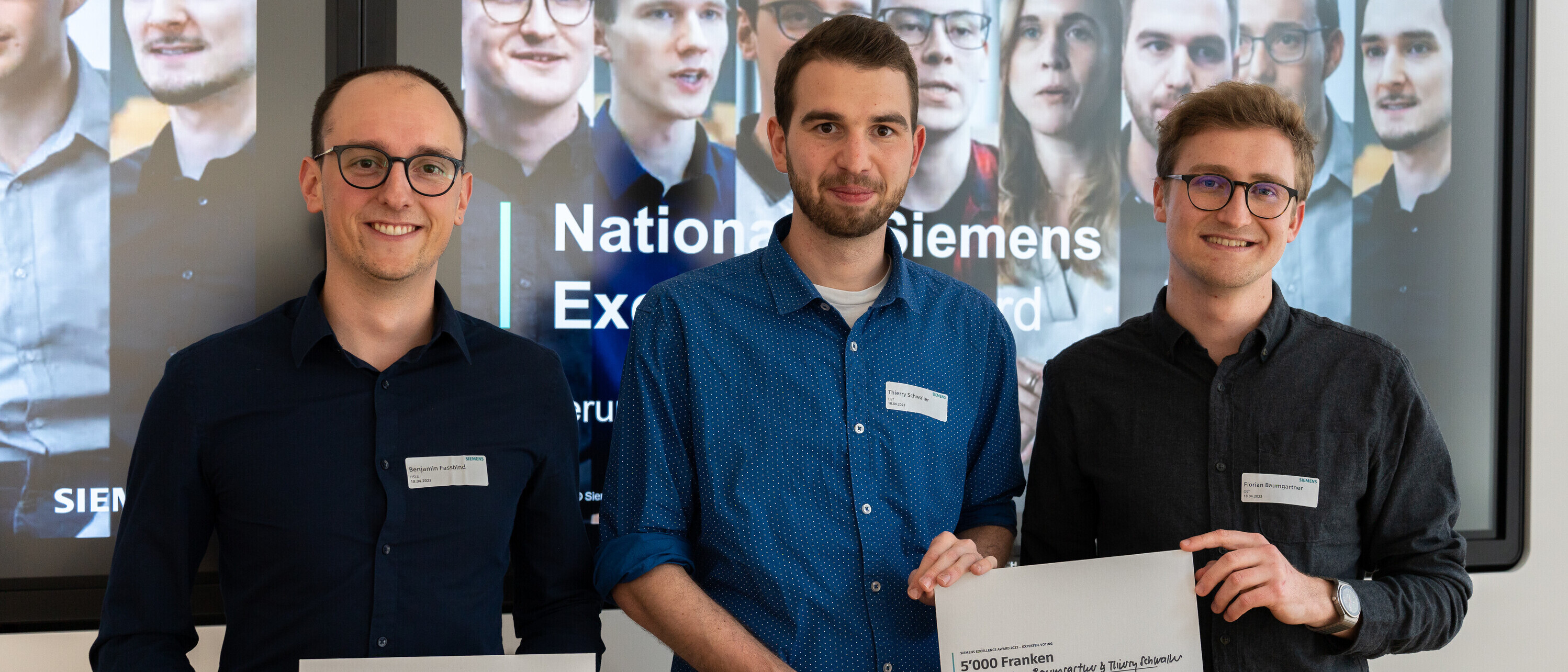 Zwei junge Elektroingenieure der OST wurden für ihre Bachelorarbeit mit dem Jurypreis des nationalen Siemens Excellence Awards ausgezeichnet.