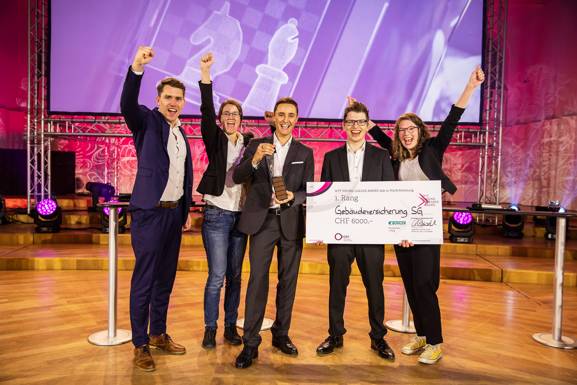 1. Platz WTT YLA in Marktforschung: Team Gebäudeversicherung St.Gallen